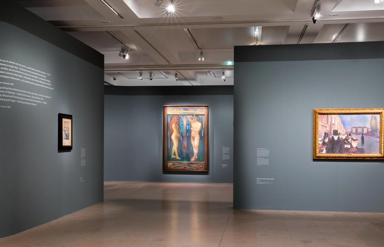 Utstilling med verk av Edvard Munch i Musée d´Orsay i Paris