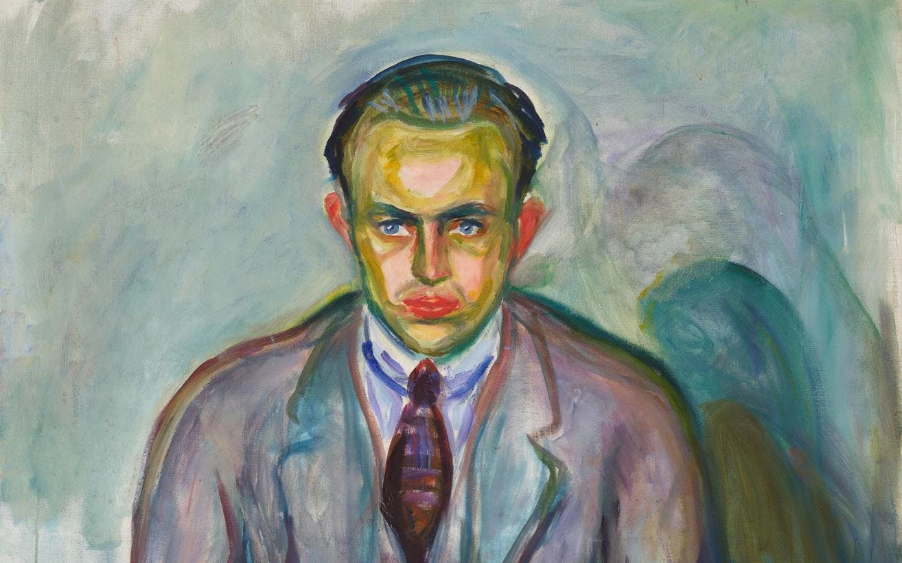 Portrett av Rolf Stenersen malt av Edvard Munch