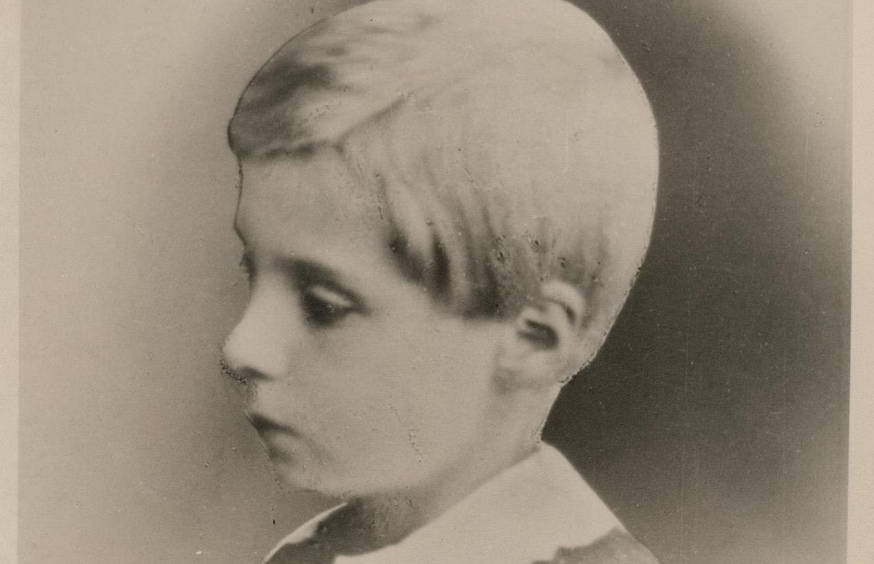 Fotografi av Edvard Grieg som barn, tatt i 1854.
