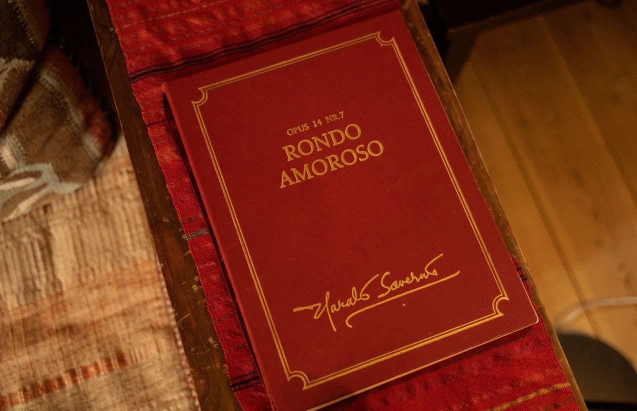Omslaget til notene til stykket Rondo Amoroso